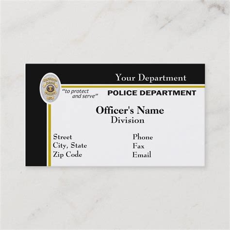 custom police business cards